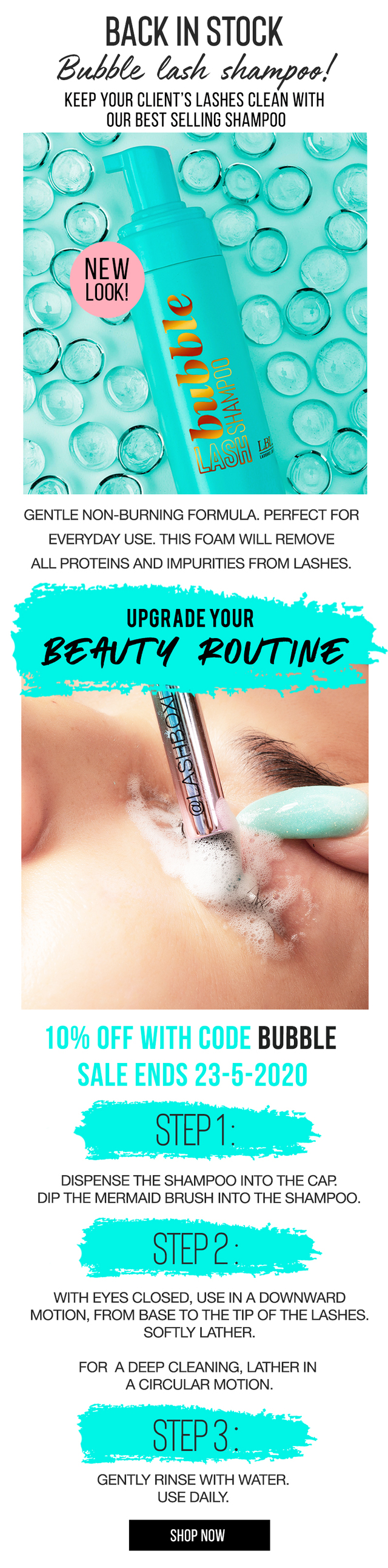 BUBBLE LASH SHAMPOO 🚨 BACK IN STOCK 🚨